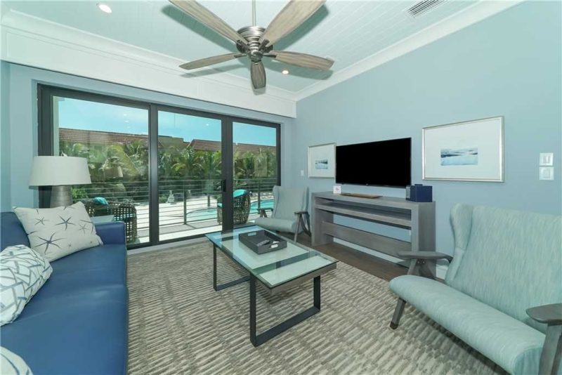Living room of unit at the Anna Maria Beach Resort